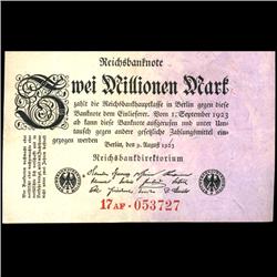 1923 Germany 2m Mark Note Hi Grade