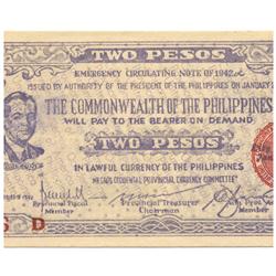 1942 Philippines 2 P Guerrilla Note WW2   