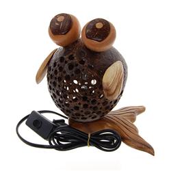 Hand Made Coconut Shell Fish Lamp