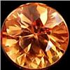 2.6mm RARE Clean Orange Yellow Songea Sapphire FLAWLESS RETAIL $350