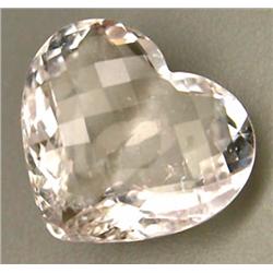 6.88ct. Heart Cut Pink Natural RARE Morganite AAA FLAWLESS RETAIL $2100
