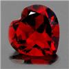 1.3ct. Very Firey Red Natural Garnet Heart SUPER GRADE GEM 7mm RETAIL $550