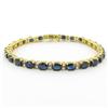 14K Gold 11.1ct Sapphire+Diamond Bracelet RETAIL $16000 (JEW-1101)
