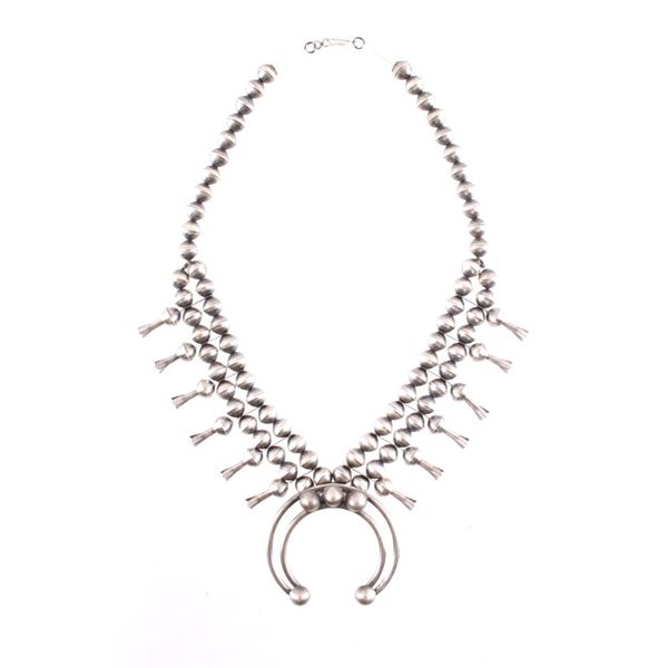 Navajo Sterling Squash Blossom Necklace Sandoval