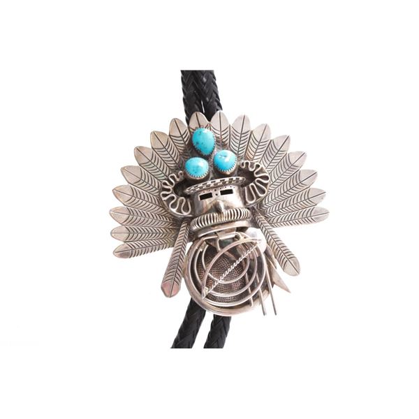 Outstanding Navajo Kachina Large Bolo by H. Boyd