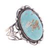 Image 3 : Navajo Large Kingman Turquoise Sterling Bracelet