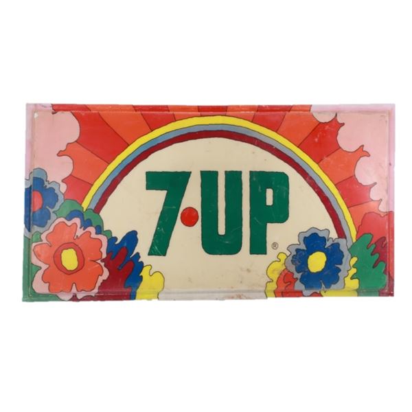 Original 7Up Sign Design by Peter Max c. 1970's