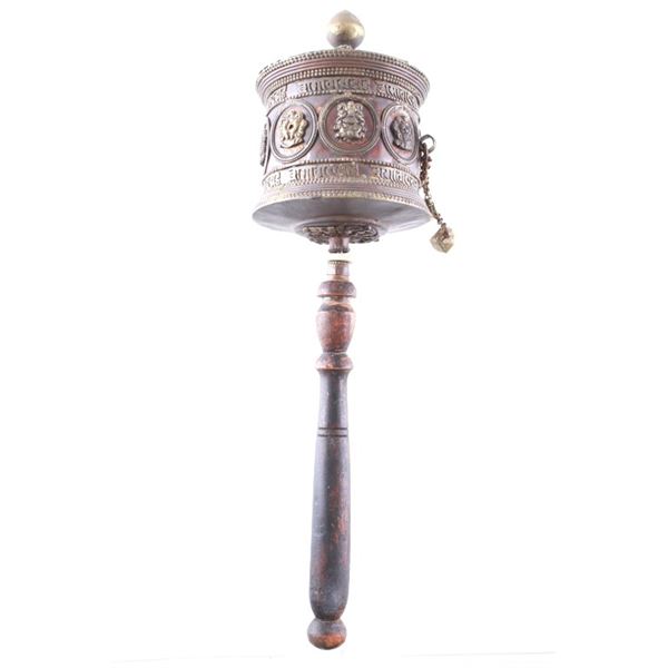 Tibetan Mani Cos 'Khor Prayer Wheel c. Early 1900s