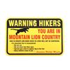 Image 1 : Mountain Lion Warning Sign from Canada