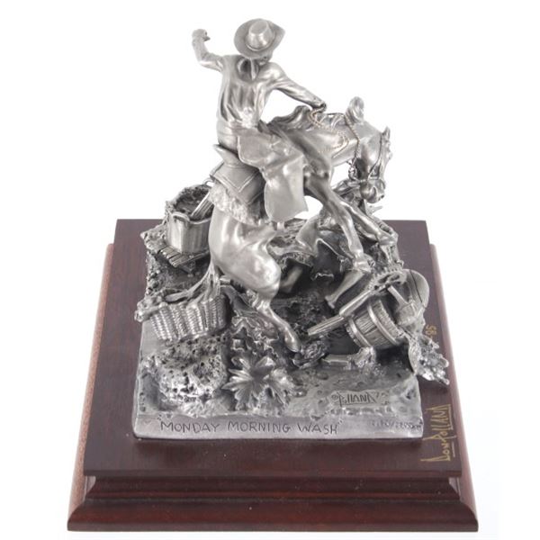 Don Polland "Monday Morning Wash" Pewter Sculpture