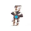 Image 11 : Zuni Tortoise Turquoise MOP Squash Blossom c1960's