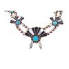 Image 9 : Zuni Tortoise Turquoise MOP Squash Blossom c1960's