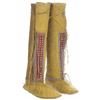 Image 4 : Kiowa Beaded Painted High Top Moccasins c. 1930-