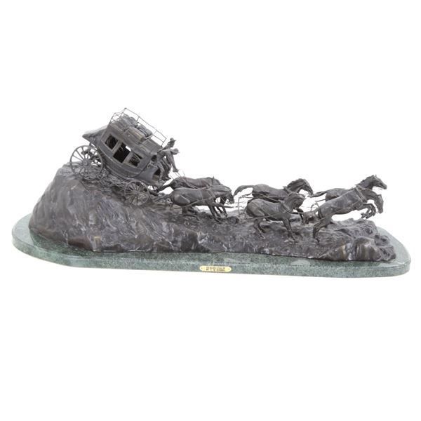 C.M. Russell (1864-1926) Stagecoach Bronze