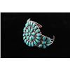 Image 11 : Navajo Turquoise Cluster Bracelet by J&W Begay