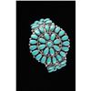 Image 3 : Navajo Turquoise Cluster Bracelet by J&W Begay