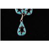 Image 10 : C. 1950 Zuni Turquoise Inlaid Necklace & Earrings