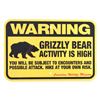 Image 1 : Grizzly Bear Warning Sign from Canada