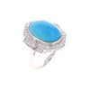 Image 4 : David Webb Style Sleeping Beauty Turquoise Ring