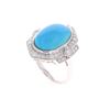 Image 6 : David Webb Style Sleeping Beauty Turquoise Ring