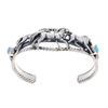 Image 3 : Navajo Running Bear Horses Turquoise Bracelet