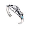 Image 8 : Navajo Running Bear Horses Turquoise Bracelet