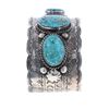 Image 6 : Navajo Spider Web Kingman Turquoise Cuff by B. LEE