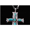 Image 9 : Navajo G&L Leekity Turquoise Navajo Cross Necklace
