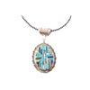 Image 6 : Navajo Sterling Silver Multistone Inlaid Necklace
