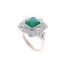 Image 1 : Oscar Friedman Natural Emerald & Diamond 14K Ring