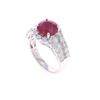 Image 1 : GIA Burmese Ruby Diamond & 14k White Gold Ring