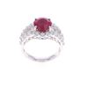 Image 2 : GIA Burmese Ruby Diamond & 14k White Gold Ring
