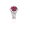 Image 3 : GIA Burmese Ruby Diamond & 14k White Gold Ring