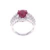 Image 5 : GIA Burmese Ruby Diamond & 14k White Gold Ring