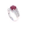 Image 6 : GIA Burmese Ruby Diamond & 14k White Gold Ring