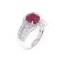Image 8 : GIA Burmese Ruby Diamond & 14k White Gold Ring