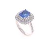 Image 1 : GIA Unheated Sapphire Diamond Platinum Ring