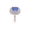 Image 3 : GIA Unheated Sapphire Diamond Platinum Ring