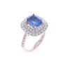 Image 4 : GIA Unheated Sapphire Diamond Platinum Ring