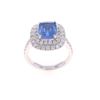 Image 5 : GIA Unheated Sapphire Diamond Platinum Ring