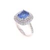 Image 6 : GIA Unheated Sapphire Diamond Platinum Ring