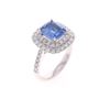 Image 8 : GIA Unheated Sapphire Diamond Platinum Ring