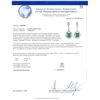 Image 5 : 2.80cts Emerald Diamond & Platinum Earrings