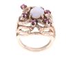 Image 1 : Antique Fire Opal Ruby & 14k Gold Ring c. 1940s