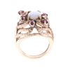 Image 4 : Antique Fire Opal Ruby & 14k Gold Ring c. 1940s