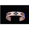 Image 1 : Navajo Beaded Hide Over Copper Bracelet by C.S.