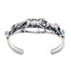 Image 4 : Navajo Running Bear Horses Turquoise Bracelet