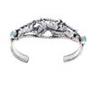 Image 7 : Navajo Running Bear Horses Turquoise Bracelet