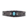 Image 2 : Navajo Fred Harvey Silver Turquoise Bracelet 1900-