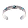 Image 1 : Navajo Silver & Kingman Turquoise Bracelet